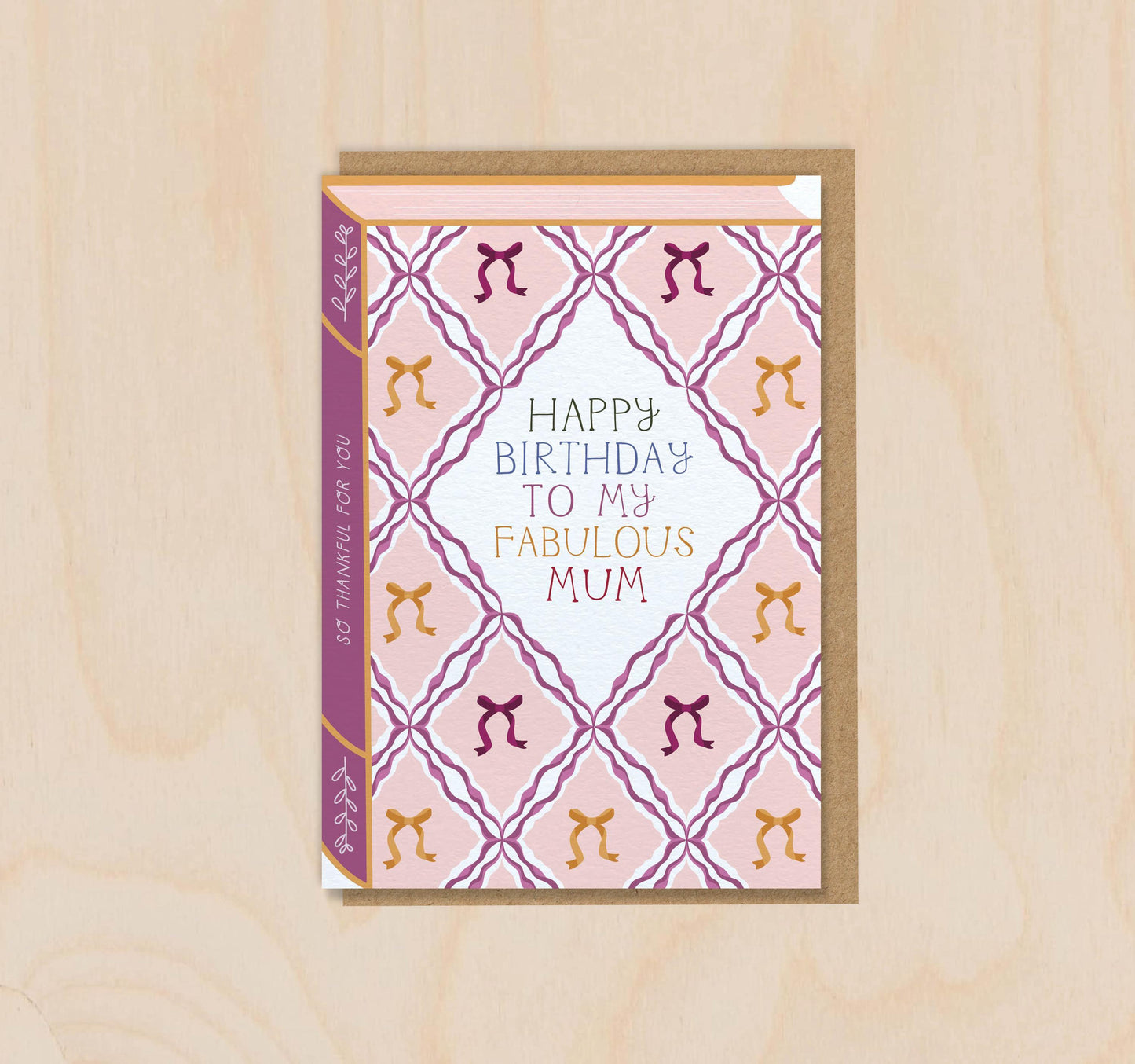 Happy Birthday to my Fabulous Mum  Luxury Book Birthday Greeting Card