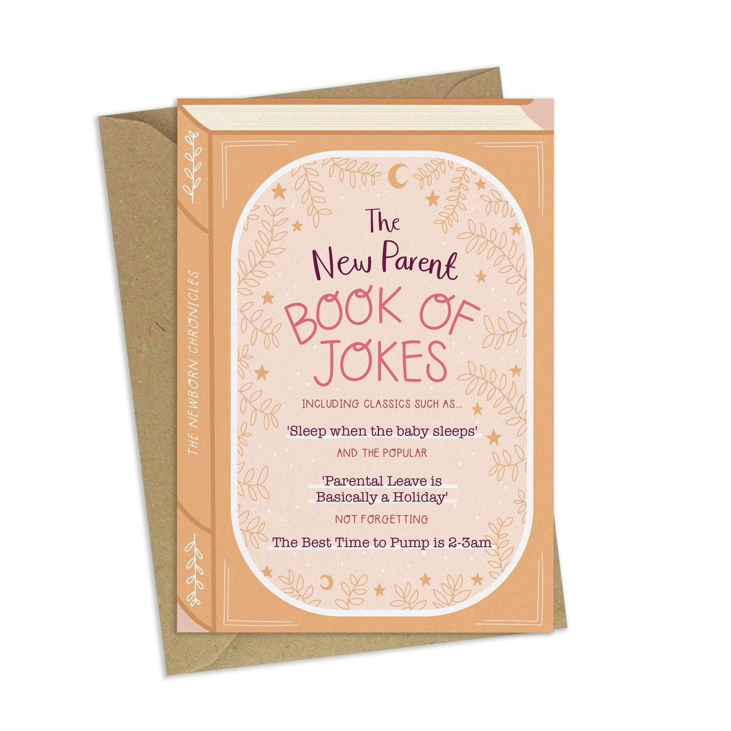 New Parent Book of Jokes  Luxury Baby Book Greeting Card