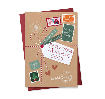 From your Favourite Child - Christmas Card for Parents Mum Dad