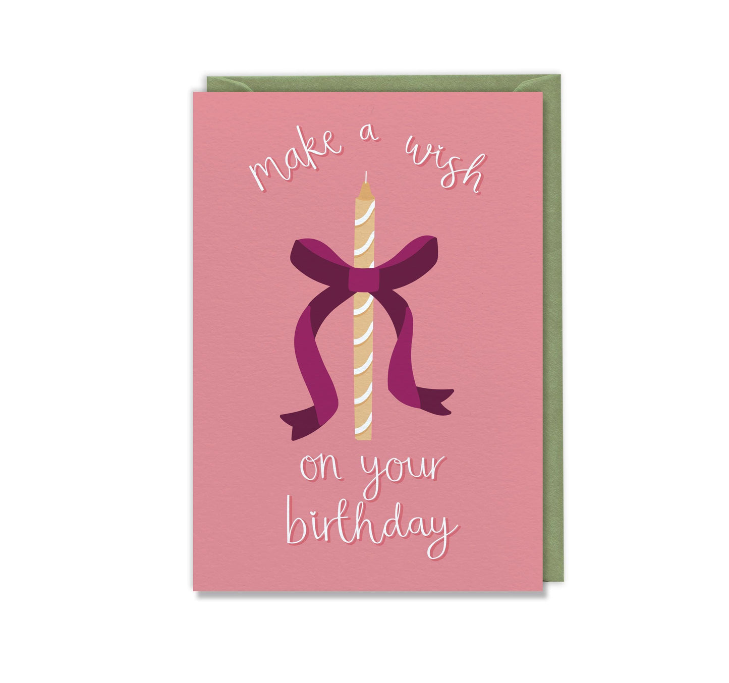 Make a Wish on your Birthday Bow  Luxury Birthday Greeting Card