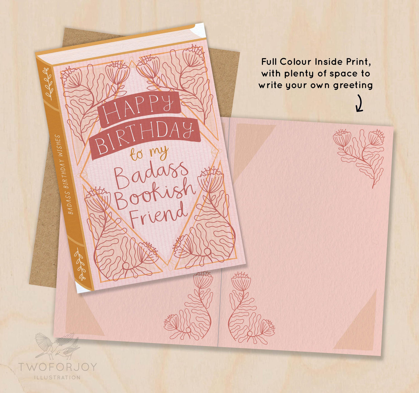 Happy Birthday to My Badass Bookish Friend  Luxury Book Greeting Card