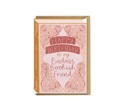 Happy Birthday to My Badass Bookish Friend  Luxury Book Greeting Card