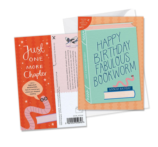 [New Size Now Available] Bookworm Birthday Card with Crafty Project