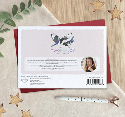 Season's Greetings From Our Home to Yours  - Chrismas card for Couples, Friends, Neighbours