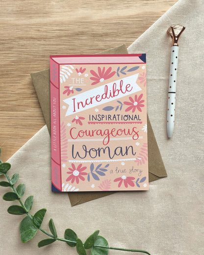 Inspirational woman  Luxury Book Greeting Card Positive Affirmation Feminist Self Care
