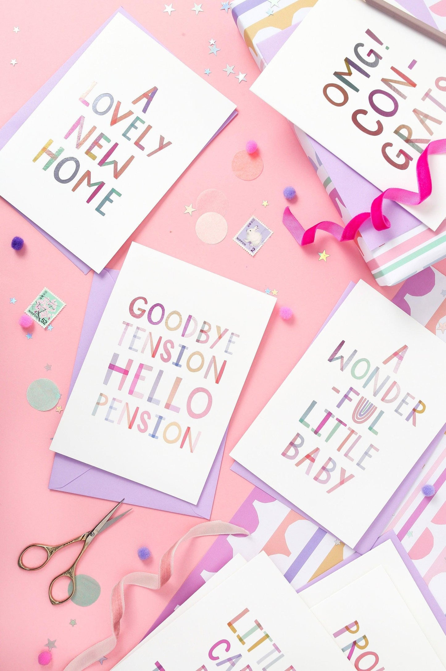 Hello Pension Goodbye Tension   Luxury Retirement Foiled Greeting Card