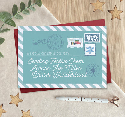 Sending Festive Cheer Across The Miles - Chrismas card for Long Distance Friends or Family