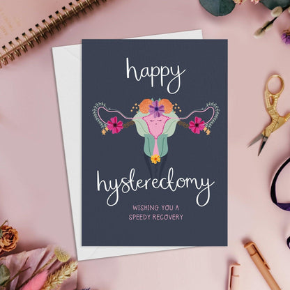 Happy Hysterectomy Card, Get Well Soon Recovery Thinking Of You Greeting Card