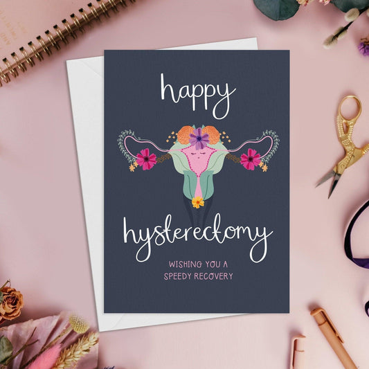 Happy Hysterectomy Card, Get Well Soon Recovery Thinking Of You Greeting Card