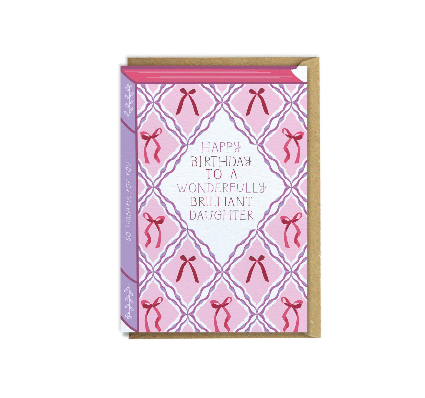 Happy Birthday to a Wonderfully Brilliant Daughter  Luxury Book Birthday Greeting Card
