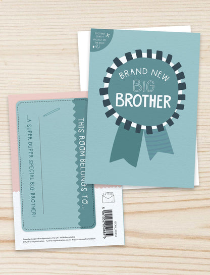 [New Size Now Available] Brand New Big Brother - New Sibling Activity Greeting Card