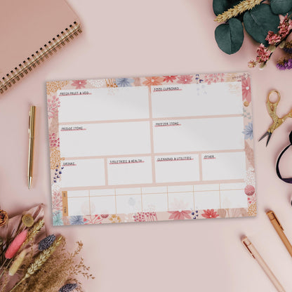A4 Shopping + Meal Planner Pad