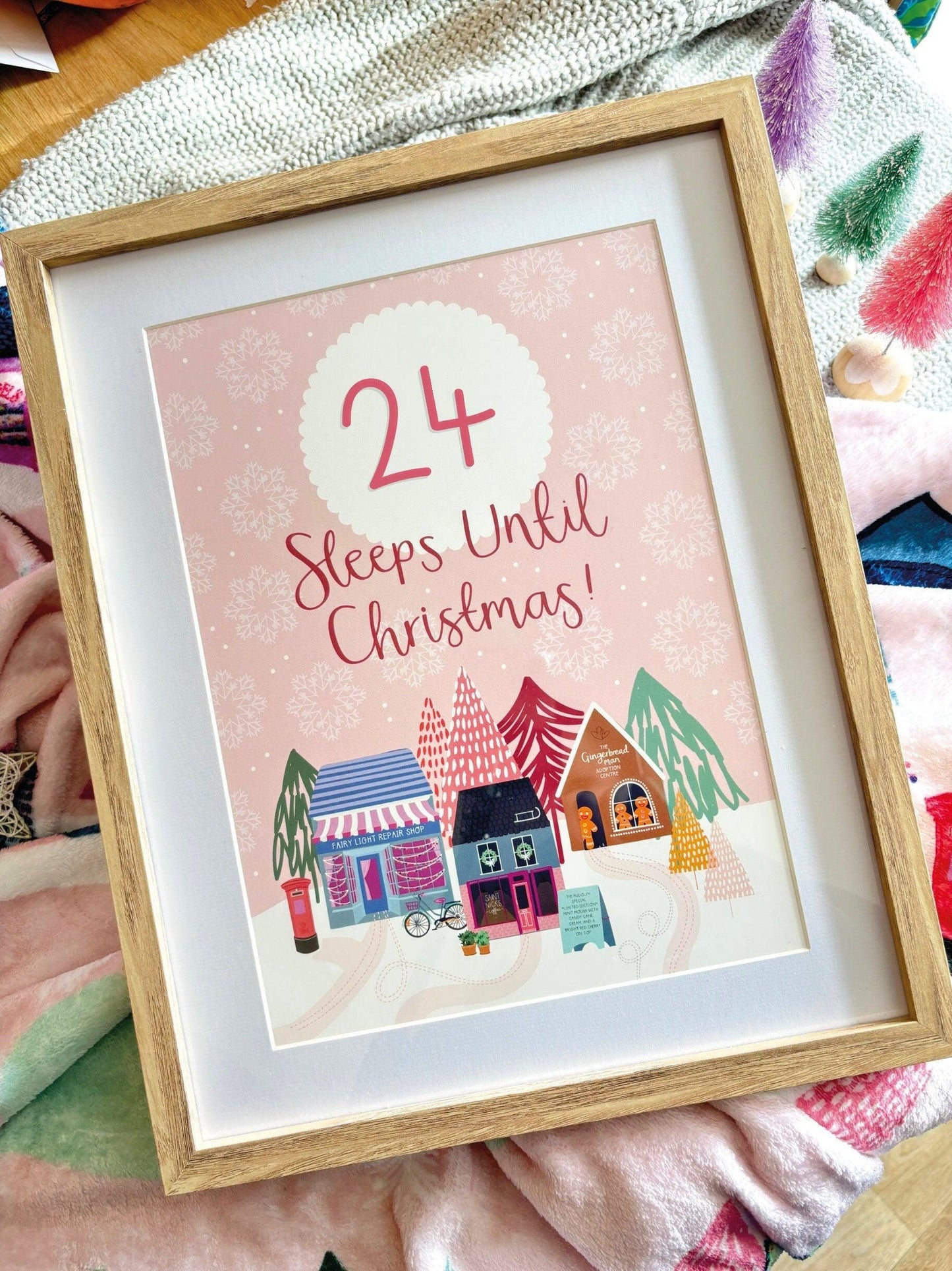 Sleeps Until Christmas - Countdown A4 Art Print