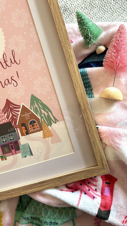 Sleeps Until Christmas - Countdown A4 Art Print