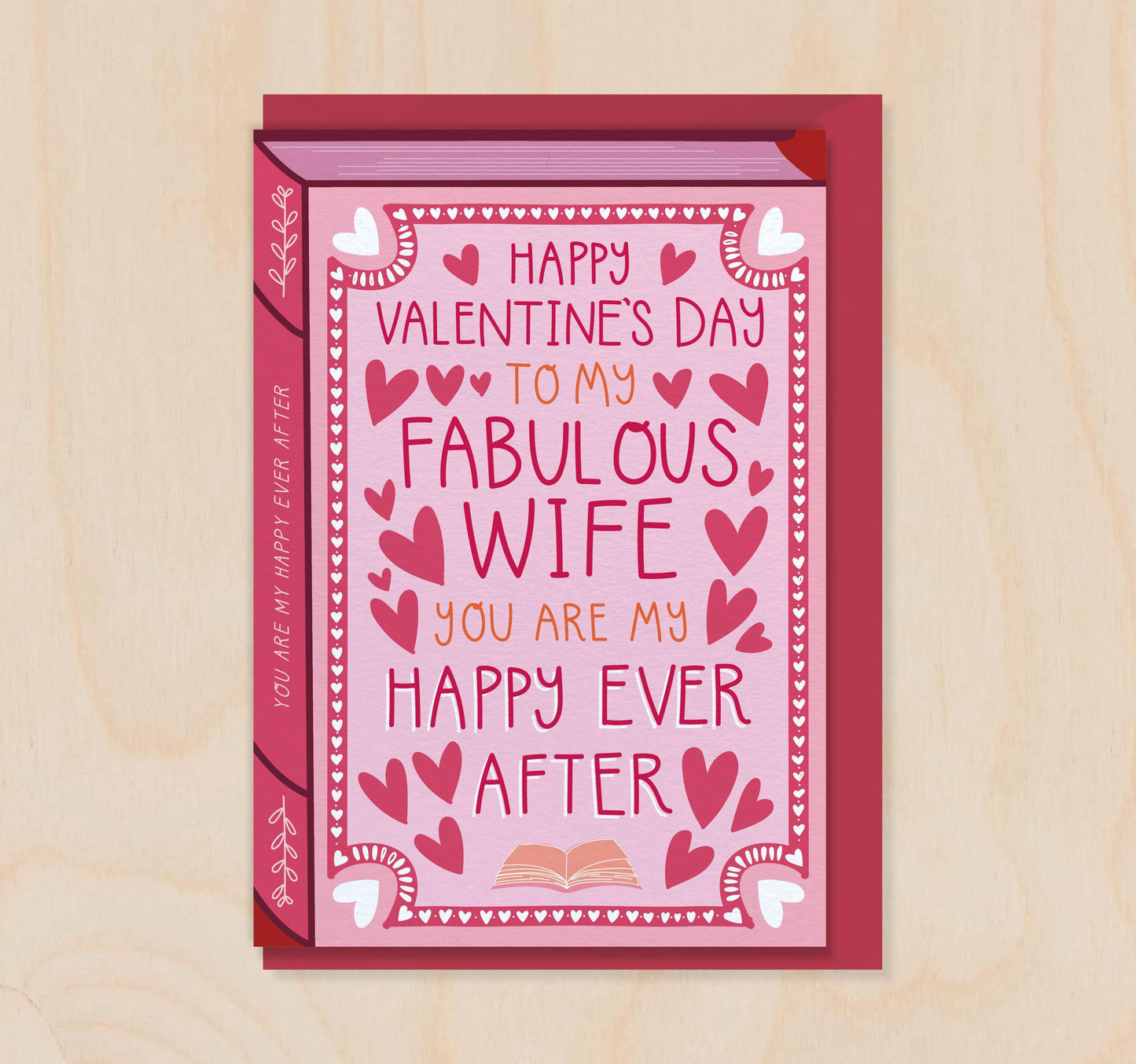 Valentine's Wife - Our Love Story  Book Greeting Card for Wife