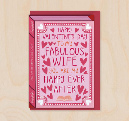 Valentine's Wife - Our Love Story  Book Greeting Card for Wife