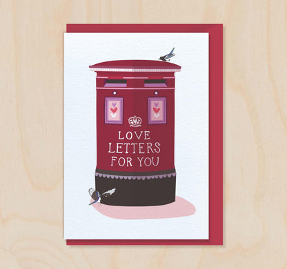 Love Letters for You - Postbox Valentine's Luxury Greeting Card for Husband Wife