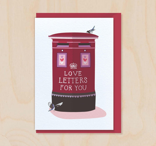 Love Letters for You - Postbox Valentine's Luxury Greeting Card for Husband Wife