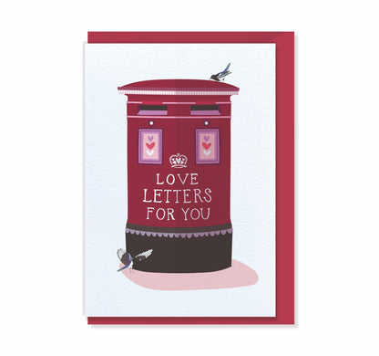 Love Letters for You - Postbox Valentine's Luxury Greeting Card for Husband Wife