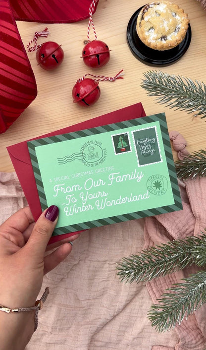From our Family to Yours  - Chrismas card for Friends, Neighbours, Couples
