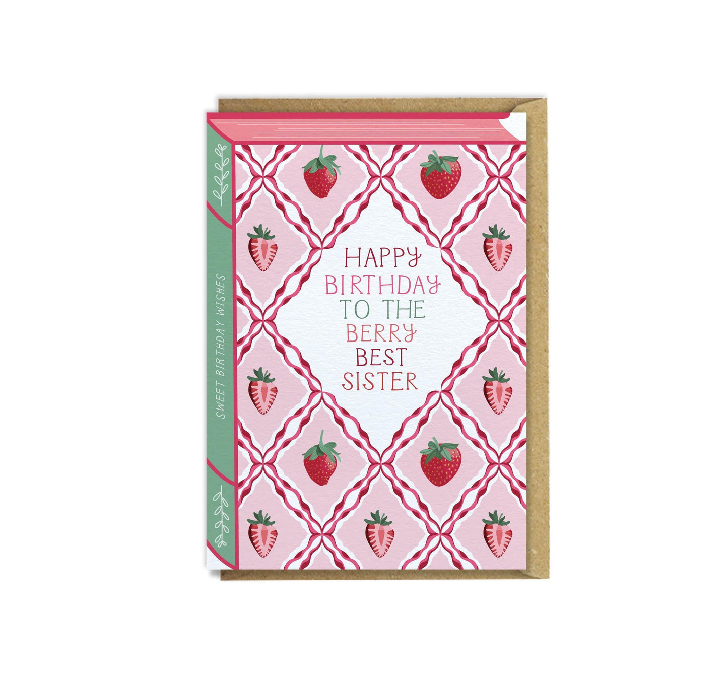 Happy Birthday to the Berry Best Sister  Luxury Book Birthday Greeting Card