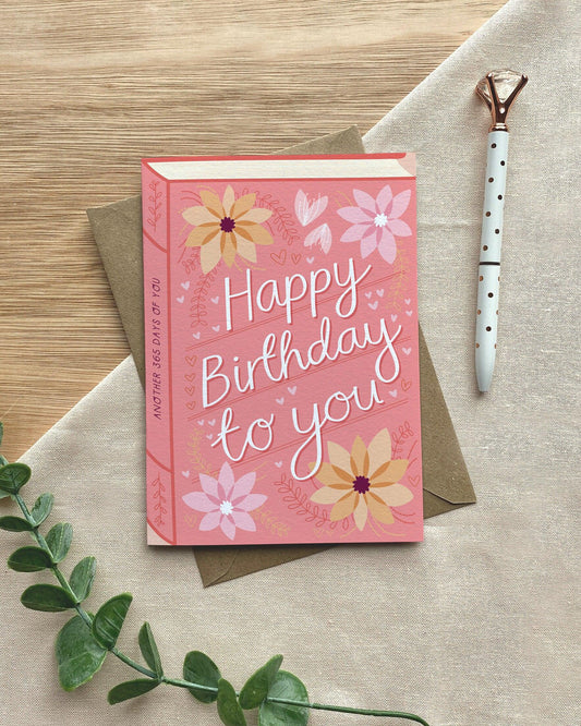 Happy Birthday To You  Luxury Book Greeting Card