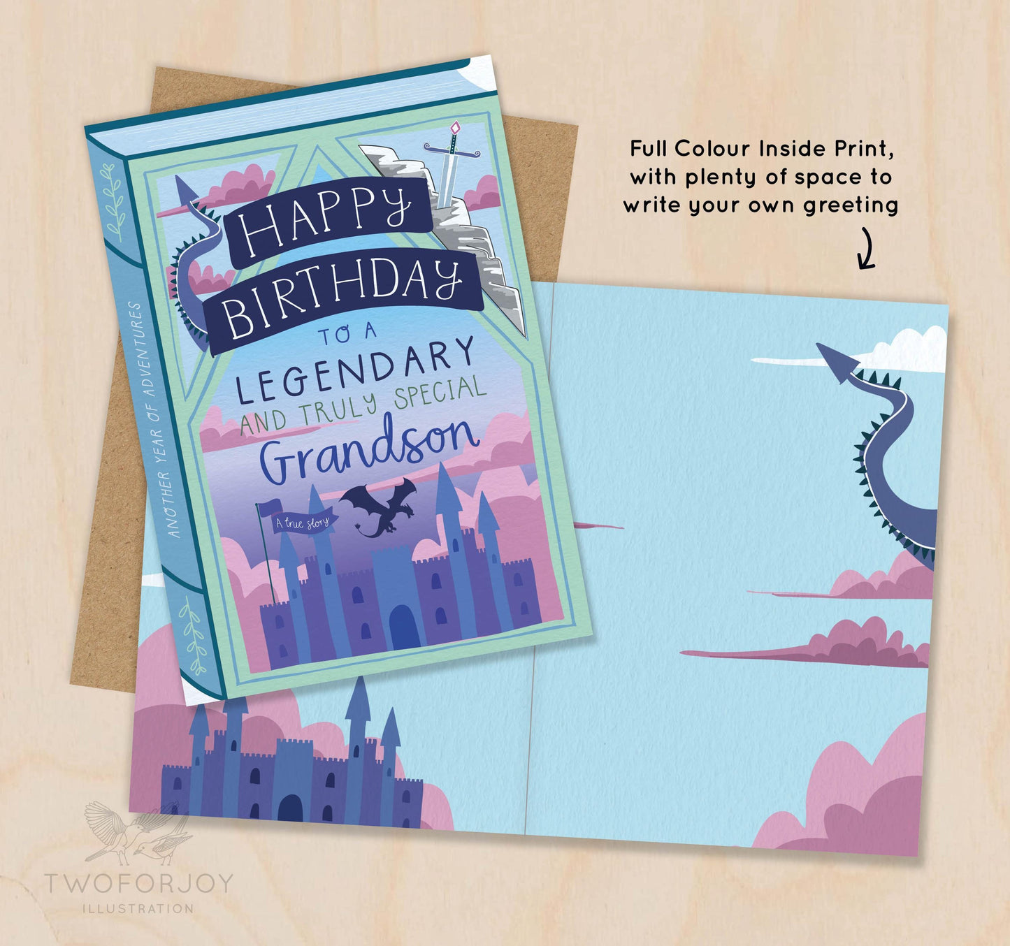 Happy Birthday Legendary Truly Special Grandson  Luxury Book Birthday Greeting Card