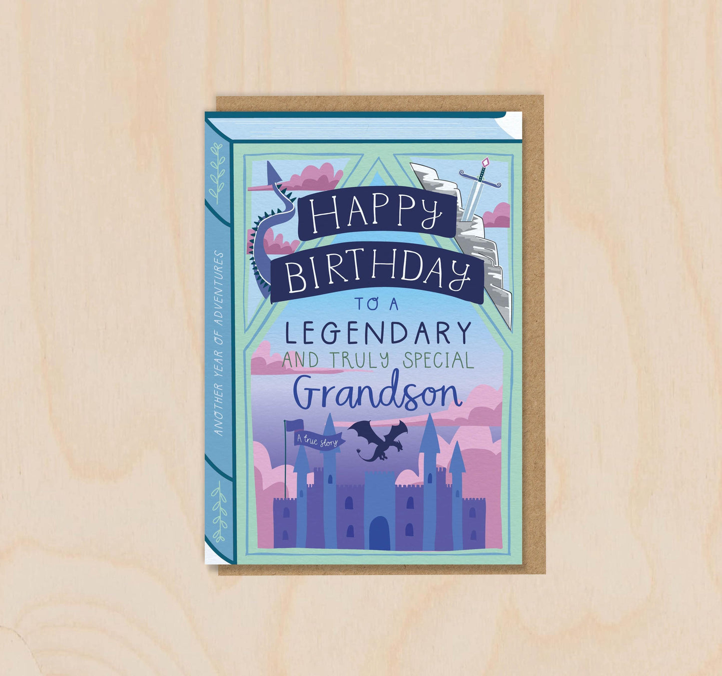 Happy Birthday Legendary Truly Special Grandson  Luxury Book Birthday Greeting Card