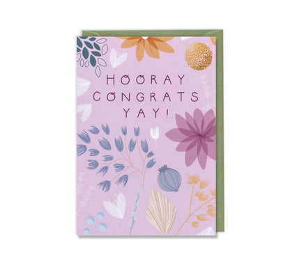 Hooray Congrats Yay!  Luxury Congratulations Greeting Card
