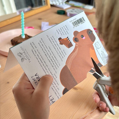 [New Size Now Available] Capybara cut-out Crafty Birthday Card for Children