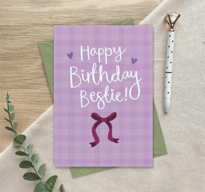 Happy Birthday Bestie  Luxury Birthday Greeting Card Best Friend
