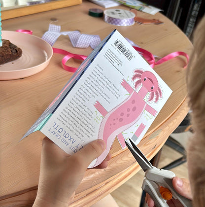 [New Size Now Available] Axolotl cut-out Crafty Birthday Card for Children