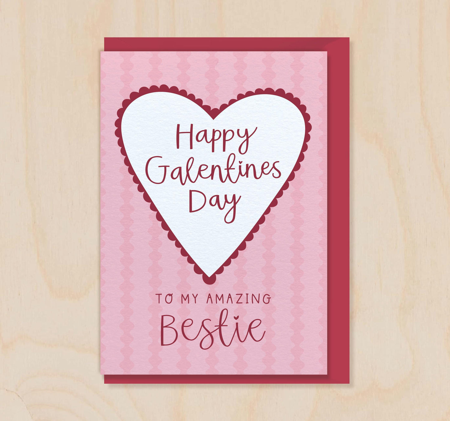Happy Galentine's Day-  Valentine's Luxury Greeting Card for Best Friend Bestie