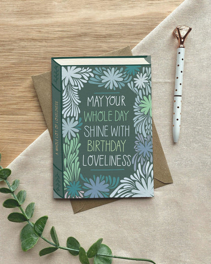 Birthday Loveliness  Luxury Book Greeting Card