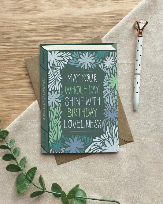 Birthday Loveliness  Luxury Book Greeting Card