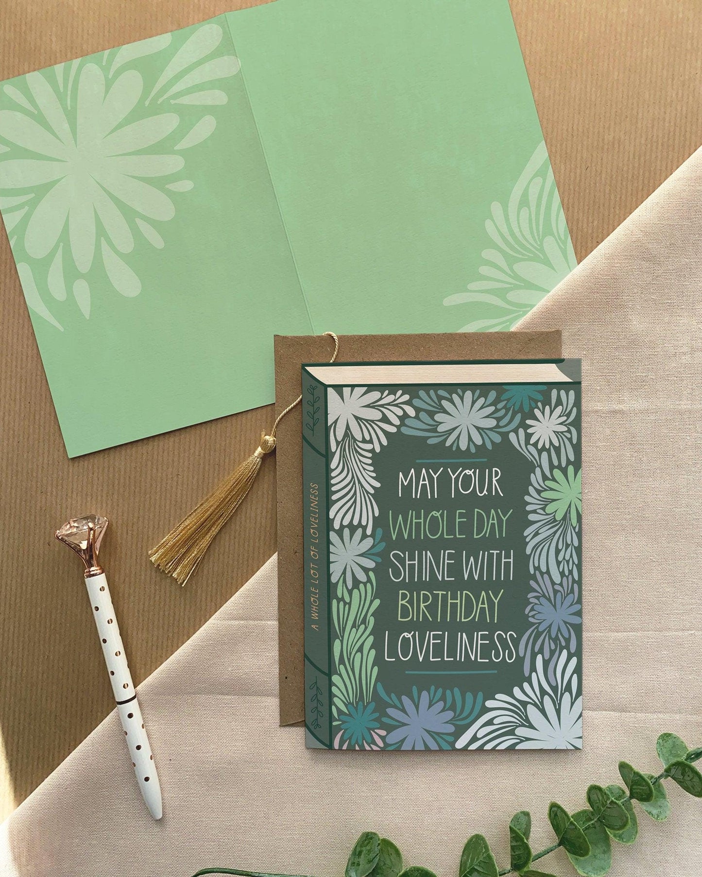 Birthday Loveliness  Luxury Book Greeting Card