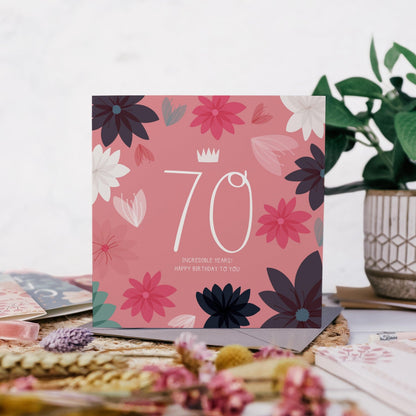 Seventy Incredible Years! 70th Birthday Card