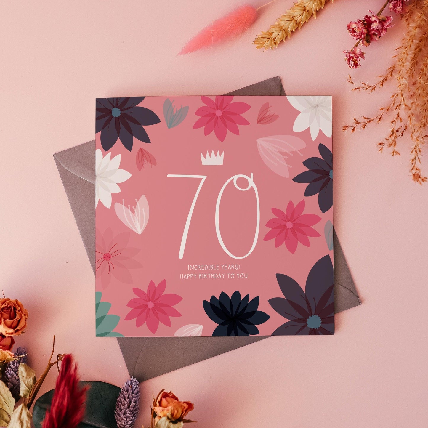 Seventy Incredible Years! 70th Birthday Card