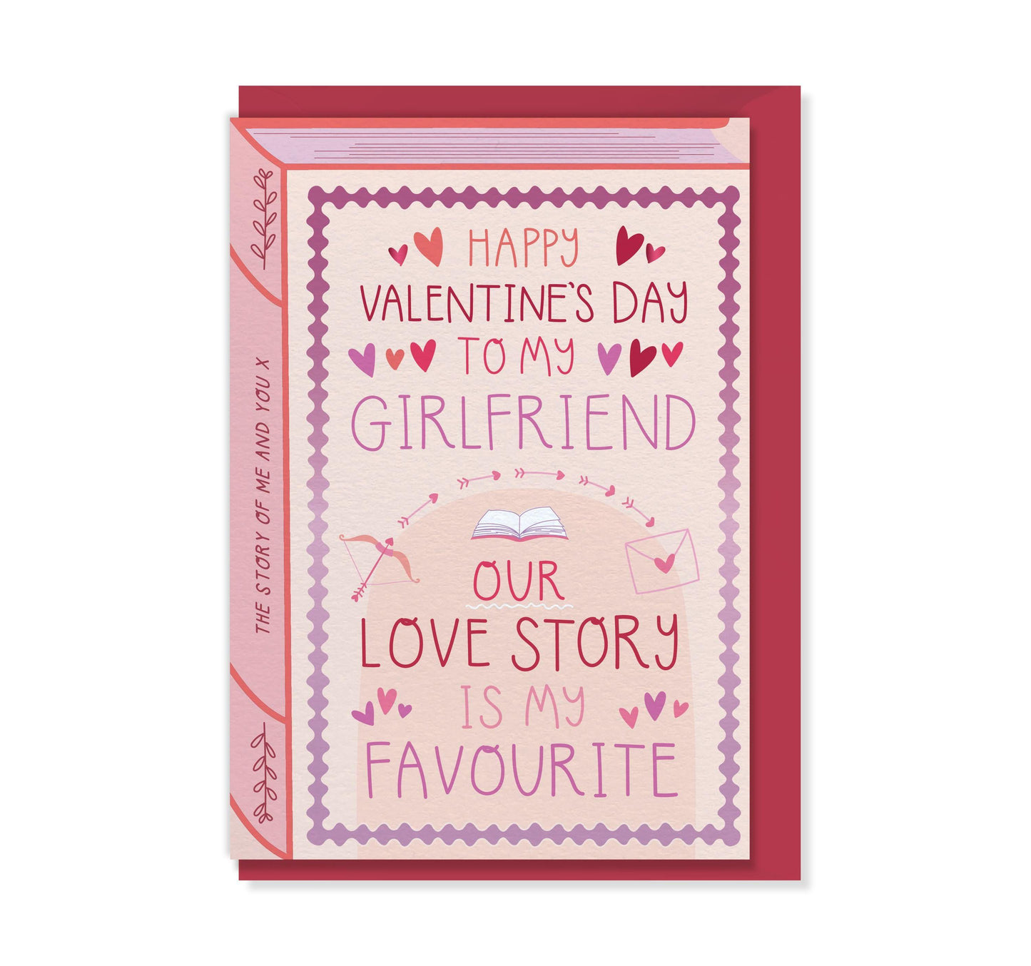 Valentine's Girlfriend - Our Love Story  Book Greeting Card for Girlfriend