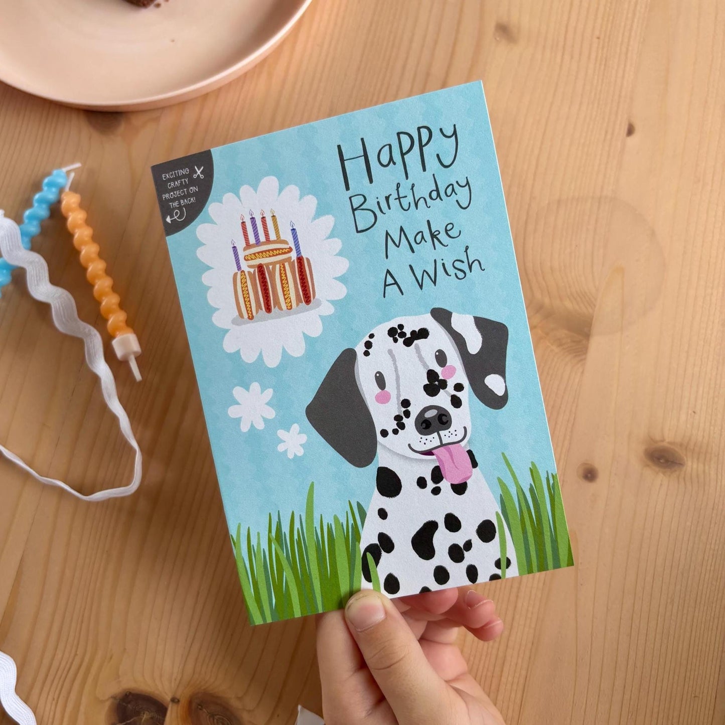 Dalmation cut-out Crafty Birthday Card for Children