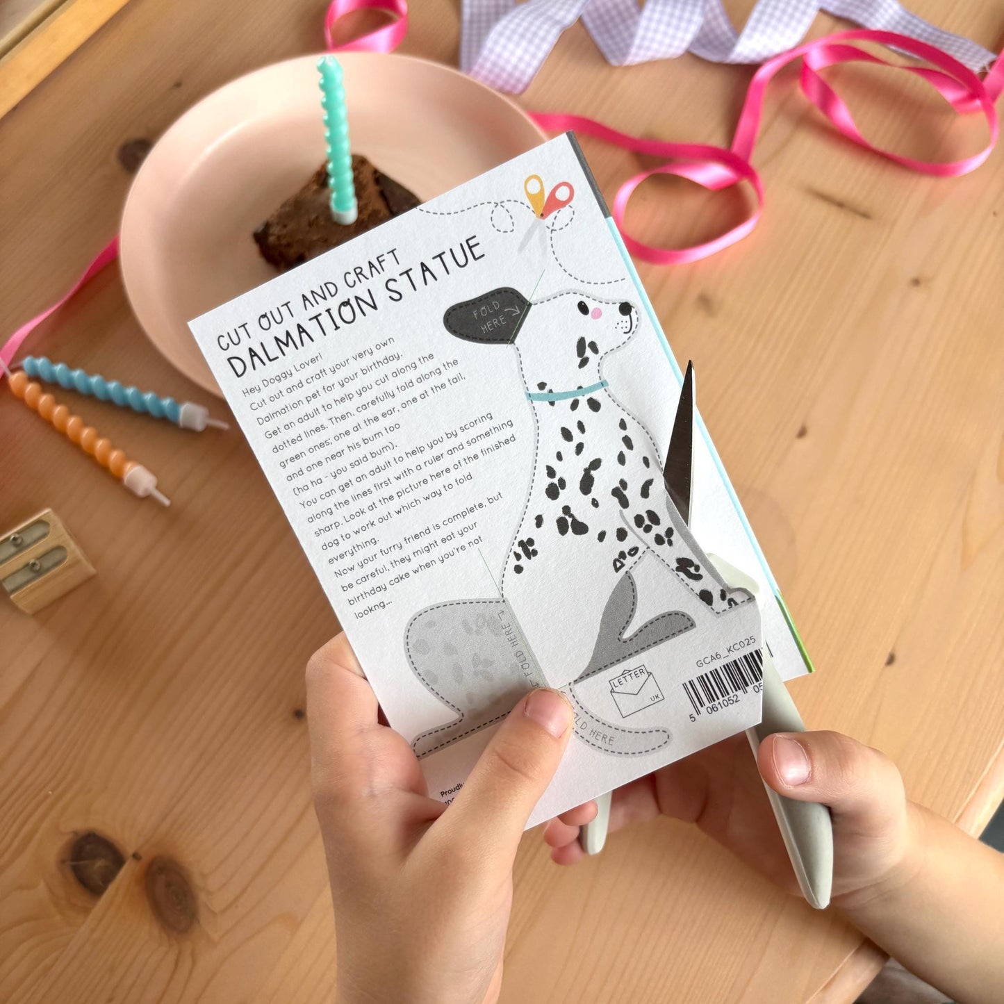 Dalmation cut-out Crafty Birthday Card for Children