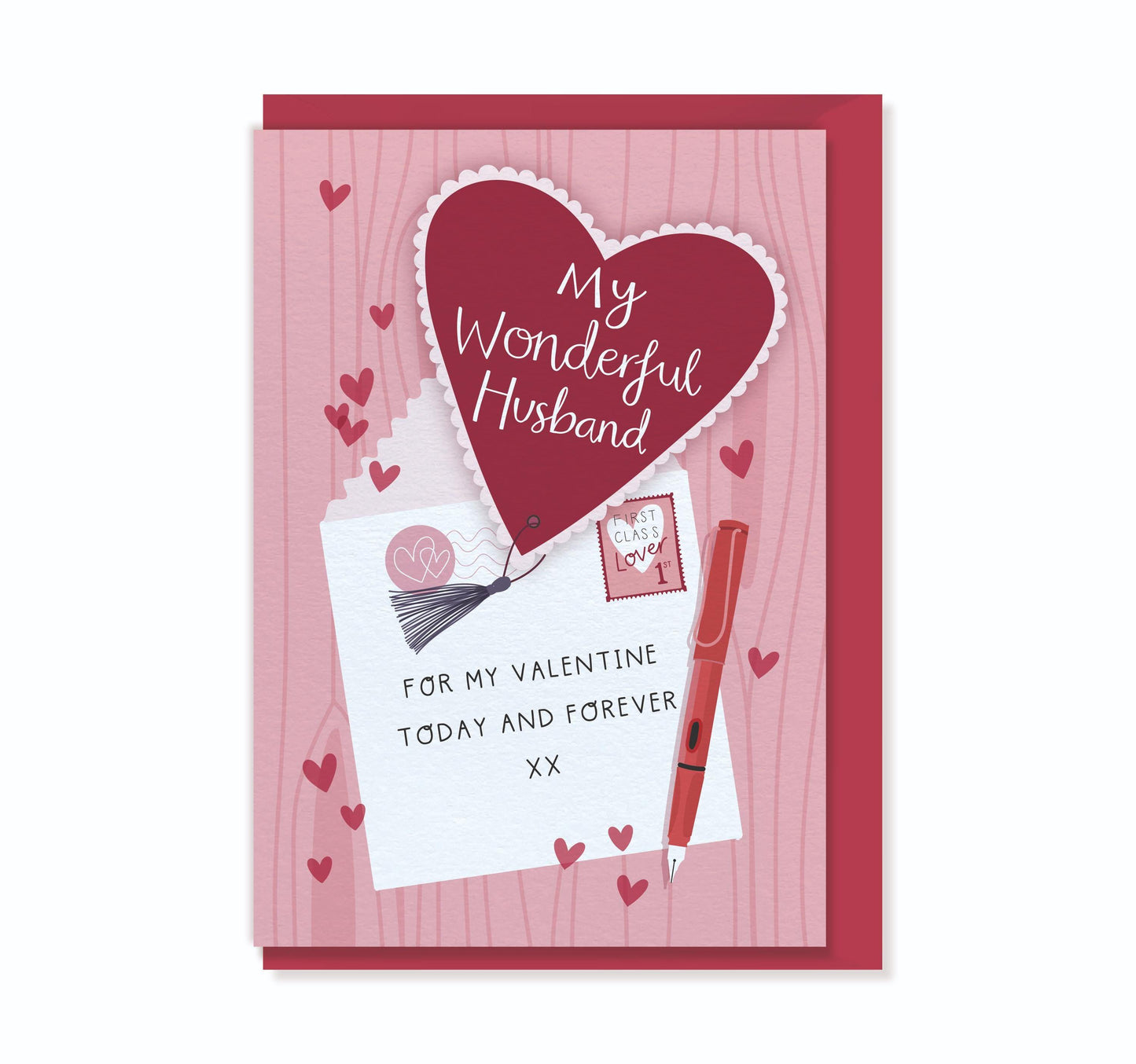 My Wonderful Husband - Valentine's Luxury Greeting Card
