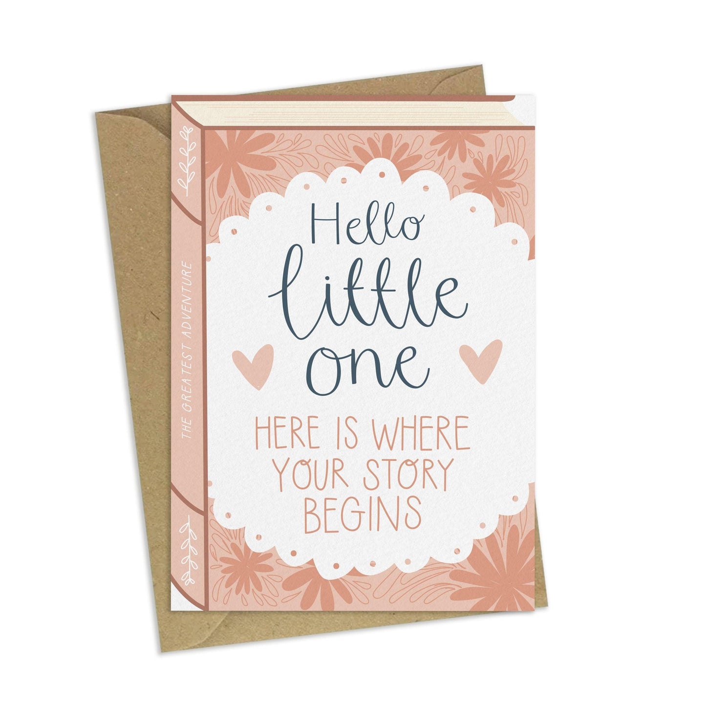 Hello Little One  Luxury Baby Book Greeting Card