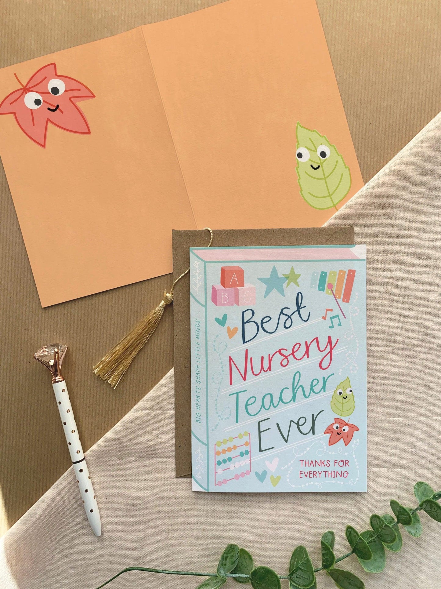Best Nursery Teacher Ever  Luxury Book Greeting Card