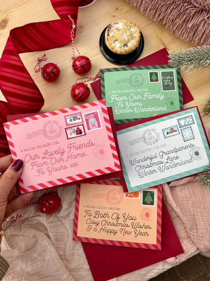 Our Lovely Friends, From our home to yours  - Chrismas card for Friends, Neighbours, Couples