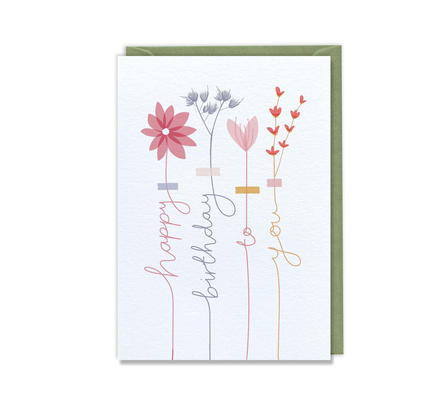 Happy Birthday To You Botanical Stems  Luxury Birthday Greeting Card