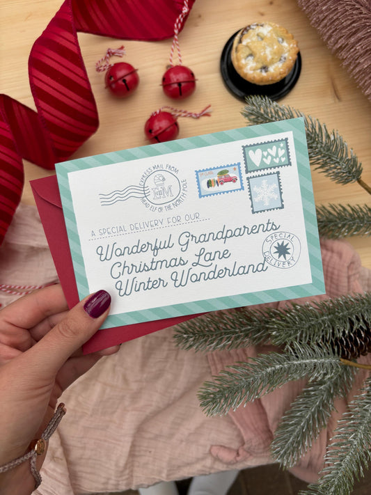Wonderful Grandparents - Chrismas card for Grandparents Granny Grandma Grandpa Grandad