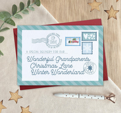 Wonderful Grandparents - Chrismas card for Grandparents Granny Grandma Grandpa Grandad
