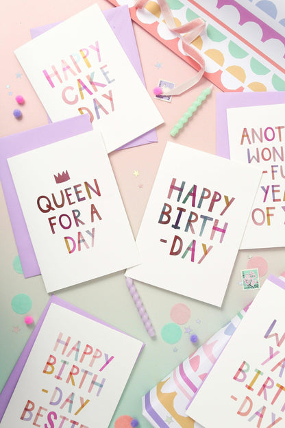 Today Is Your Sparkly Day  Birthday Luxury Foiled Rainbow Greeting Card