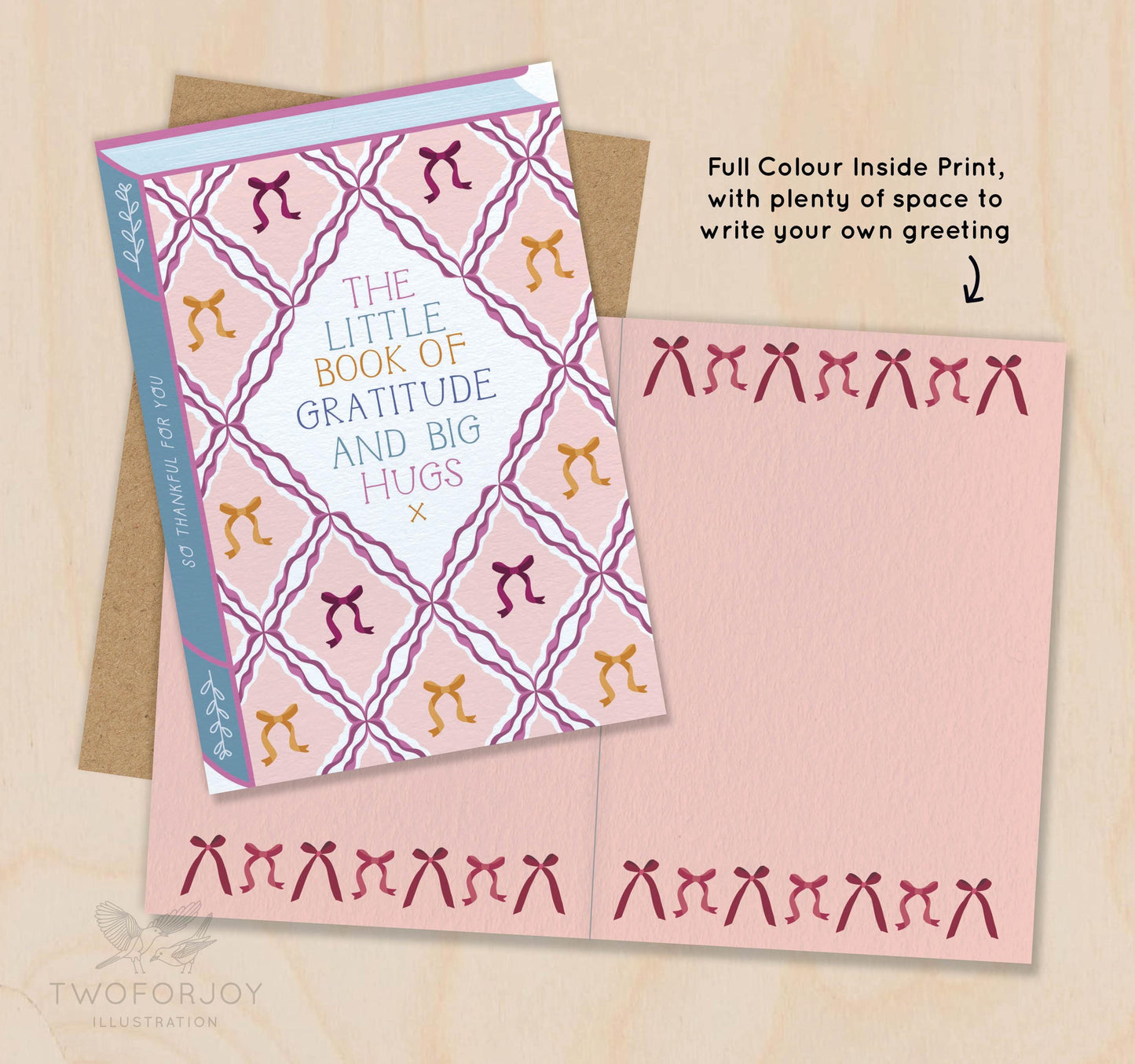 The Little Book of Gratitude and Big Hugs  Luxury Book Greeting Card